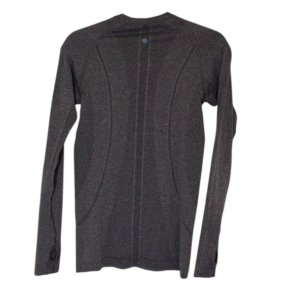 Lululemon Swiftly Tech Long Sleeve Crew- Heathered Black- Size 6 - Picture 9 of 11